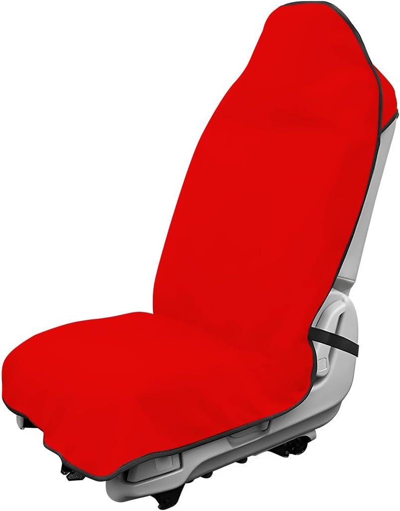 Waterproof Car Towel Seat Cover, Sweating Non-Slip Premium Towel Carseat Cover Protector, Universal Soft Machine Washable Car Truck SUV Front Seat Cover for Gym Workout Beach Hiking (Black)