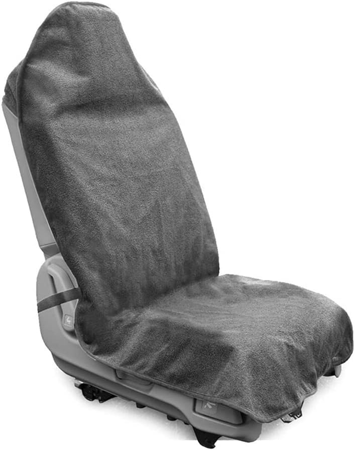 Waterproof Sweating Car Seat Cover for Post Gym Workout, Running, Swimming, Beach and Hiking, Universal Fit Non-Slip Bucket Seat Protector for Cars SUV Trucks, Machine Washable (2pcs Black)