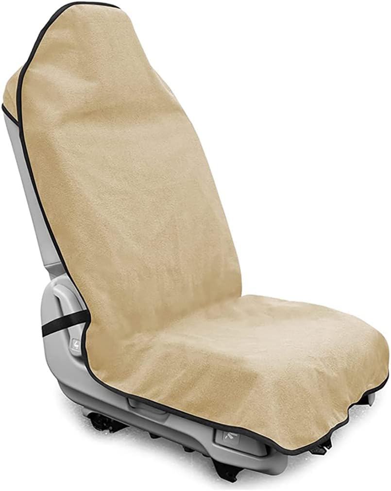 Waterproof Sweating Car Seat Cover for Post Gym Workout, Running, Swimming, Beach and Hiking, Universal Fit Non-Slip Bucket Seat Protector for Cars SUV Trucks, Machine Washable (2pcs Black)