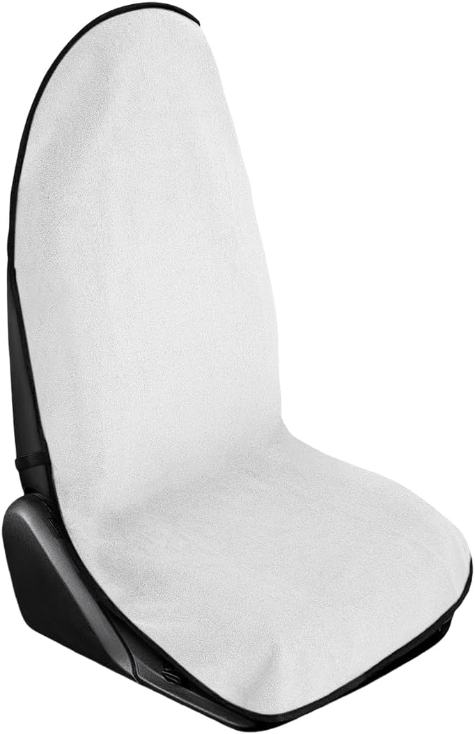 Waterproof Car Towel Seat Cover, Sweating Non-Slip Premium Towel Carseat Cover Protector, Universal Soft Machine Washable Car Truck SUV Front Seat Cover for Gym Workout Beach Hiking (Black)