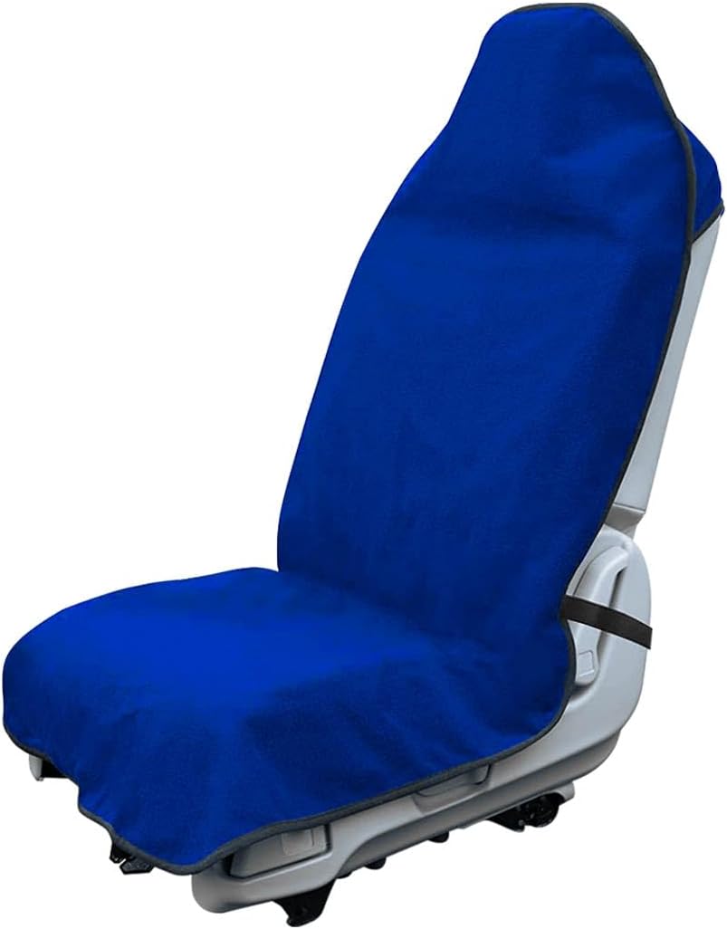 Waterproof Car Towel Seat Cover, Sweating Non-Slip Premium Towel Carseat Cover Protector, Universal Soft Machine Washable Car Truck SUV Front Seat Cover for Gym Workout Beach Hiking (Black)