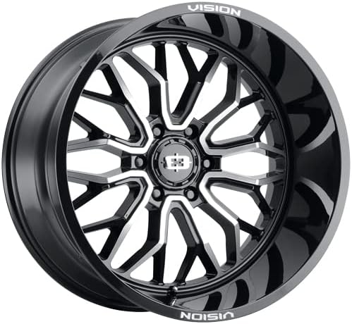 Vision 402 Riot 18x9 6x5.5" -12mm Black/Machined Wheel Rim 18" Inch