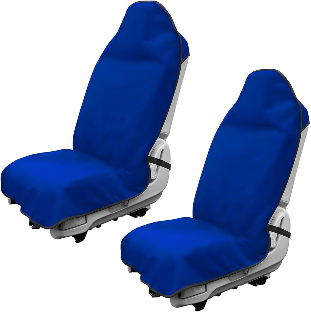 Waterproof Car Towel Seat Cover, Sweating Non-Slip Premium Towel Carseat Cover Protector, Universal Soft Machine Washable Car Truck SUV Front Seat Cover for Gym Workout Beach Hiking (Black)