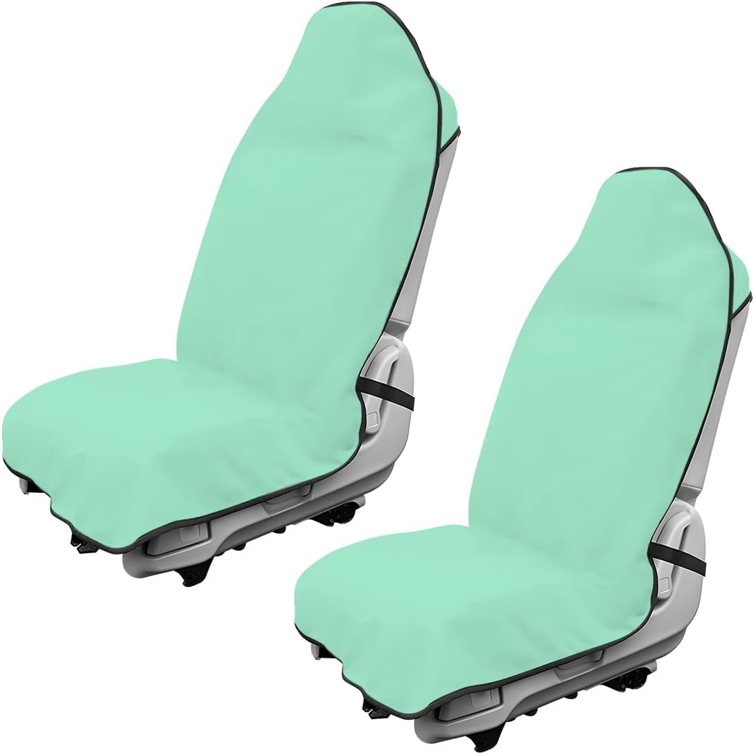 Waterproof Car Towel Seat Cover, Sweating Non-Slip Premium Towel Carseat Cover Protector, Universal Soft Machine Washable Car Truck SUV Front Seat Cover for Gym Workout Beach Hiking (Black)