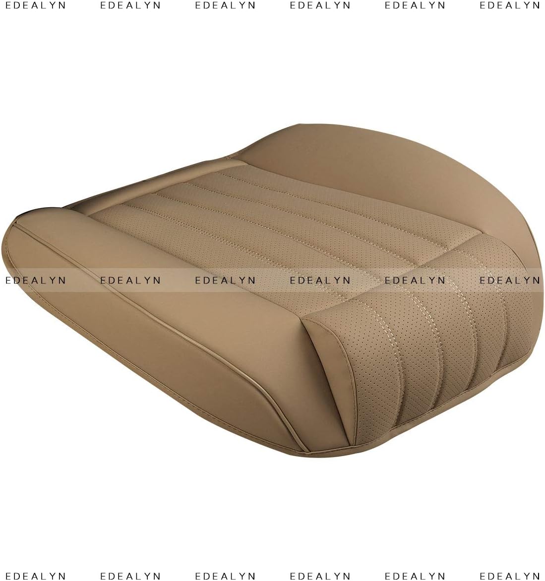 Ultra-Luxury PU Leather Car Cushion Car seat Cover for Most Four-Door Sedan&SUV,Single seat Cover Without backrest 1pcs(W20.5× D21×T 0.35 inch)