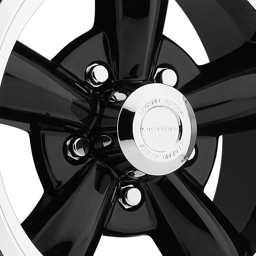 Vision 141 Legend5 Сustom Wheel - Gloss Black with Machined Lip 15" x 8", 0 Offset, 5x139.7 Bolt Pattern, 87.1mm Hub
