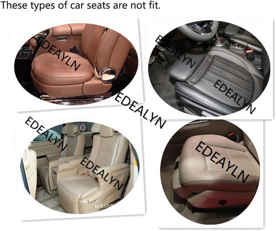 Ultra-Luxury PU Leather Car Cushion Car seat Cover for Most Four-Door Sedan&SUV,Single seat Cover Without backrest 1pcs(W20.5× D21×T 0.35 inch)