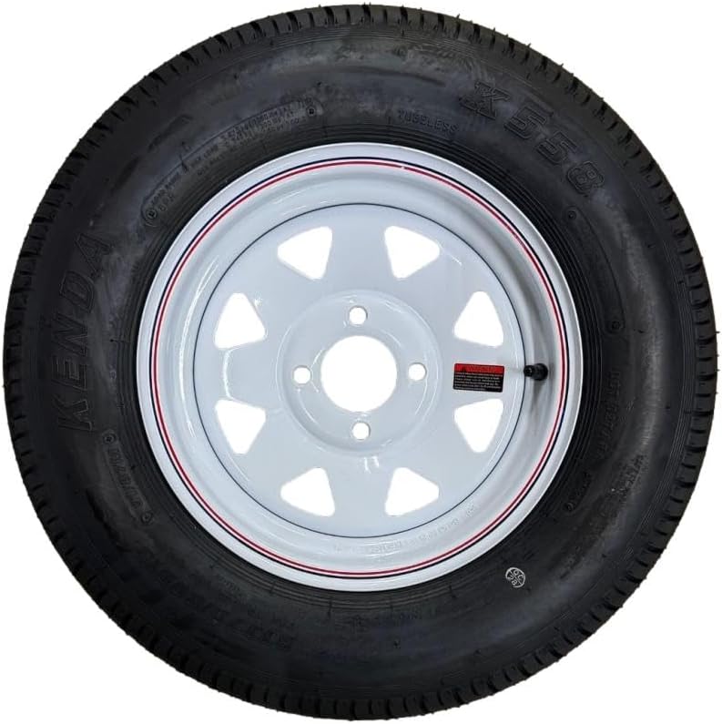 ST175\/80D13 | Trailer Tire &amp; Wheel White Spoke | LRC | 4 on 4&#34; Bolt Pattern