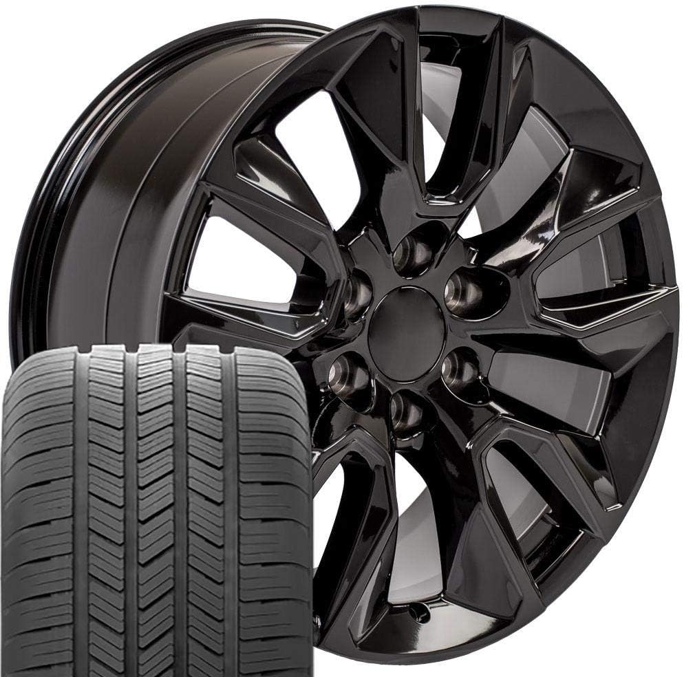 OE Wheels CV32 20x9 RST Style Wheels - Gloss Black Rims 20 Inch Set of 4, 6x139.7 Fits Silverado 1500 & GM Full Size SUVs