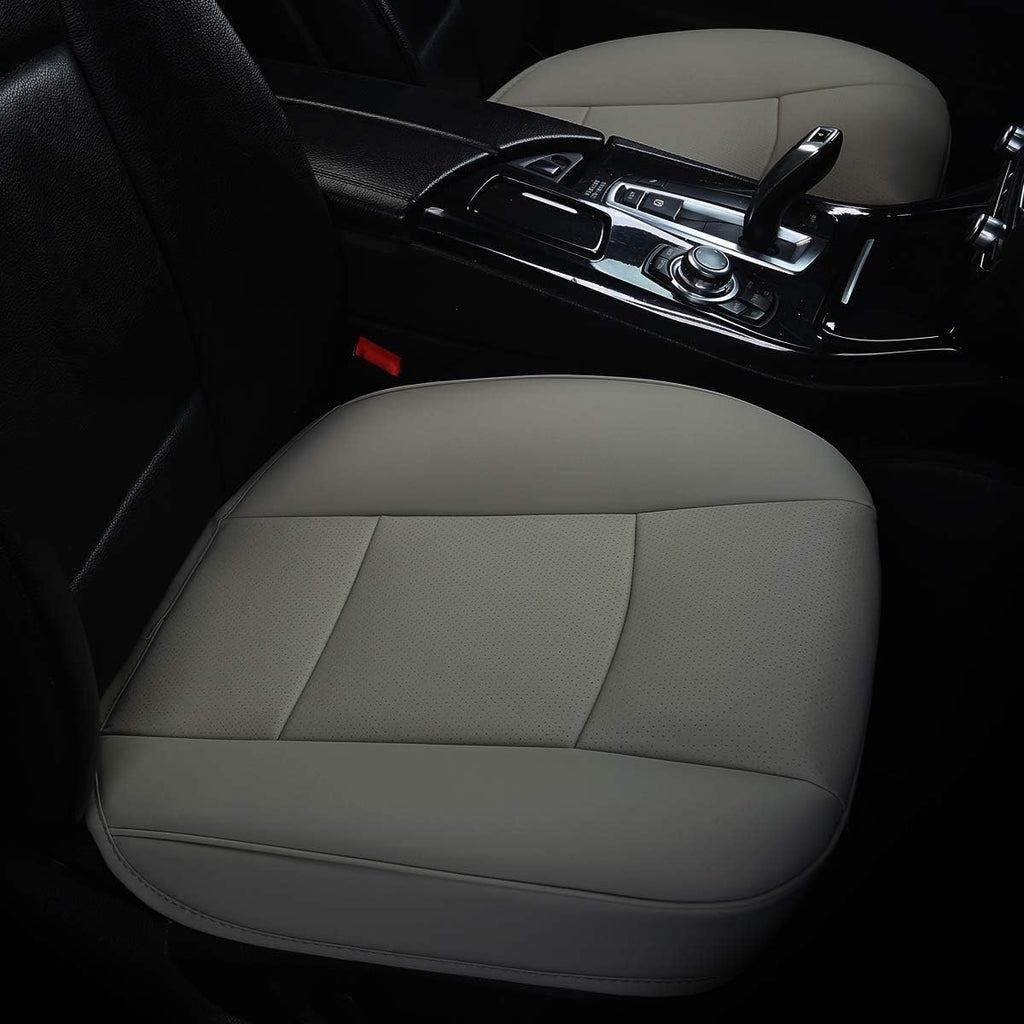 Ultra-Luxury PU Leather Car Cushion Car seat Cover for Most Four-Door Sedan&SUV,Single seat Cover Without backrest 1pcs(W20.5× D21×T 0.35 inch)