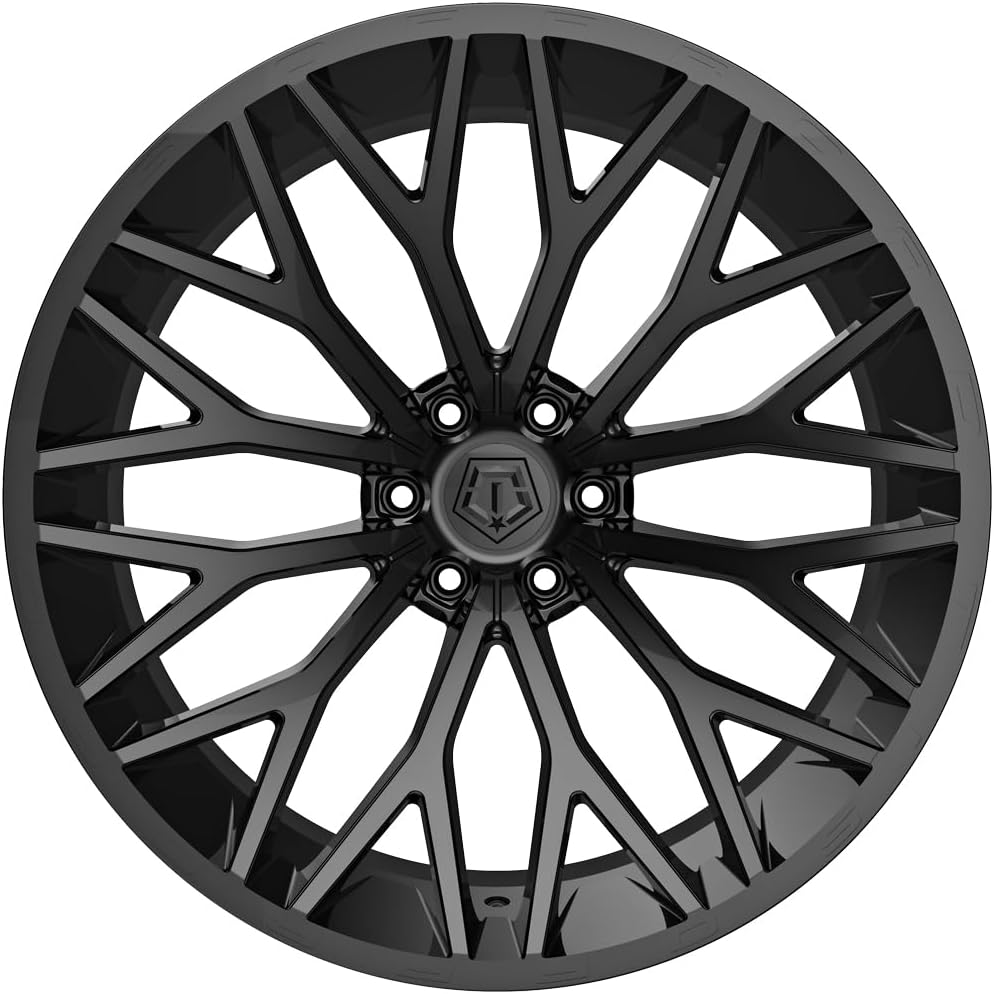 TIS 566B 26X12 Gloss Black & Painted lip logo Wheel - 8X6.50 Bolt Pattern, 44mm Offset, Hub Bore 125.2mm