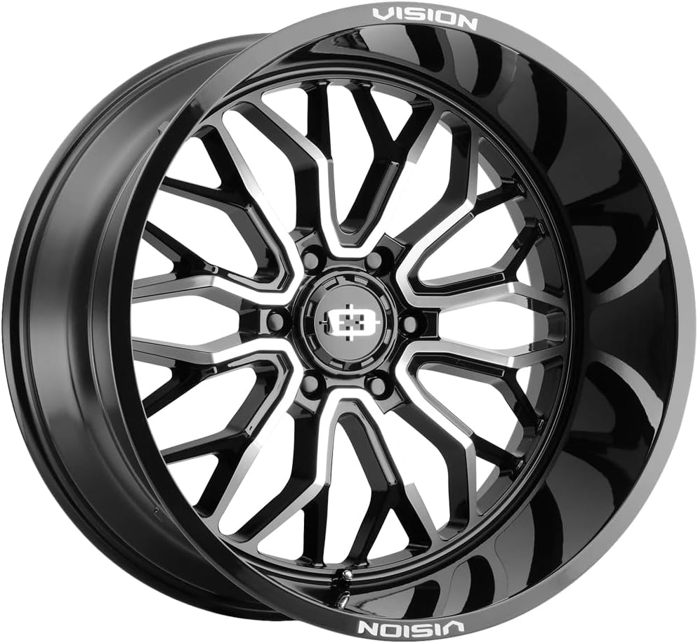 Vision 402 Riot 18x9 6x5.5" -12mm Black/Machined Wheel Rim 18" Inch