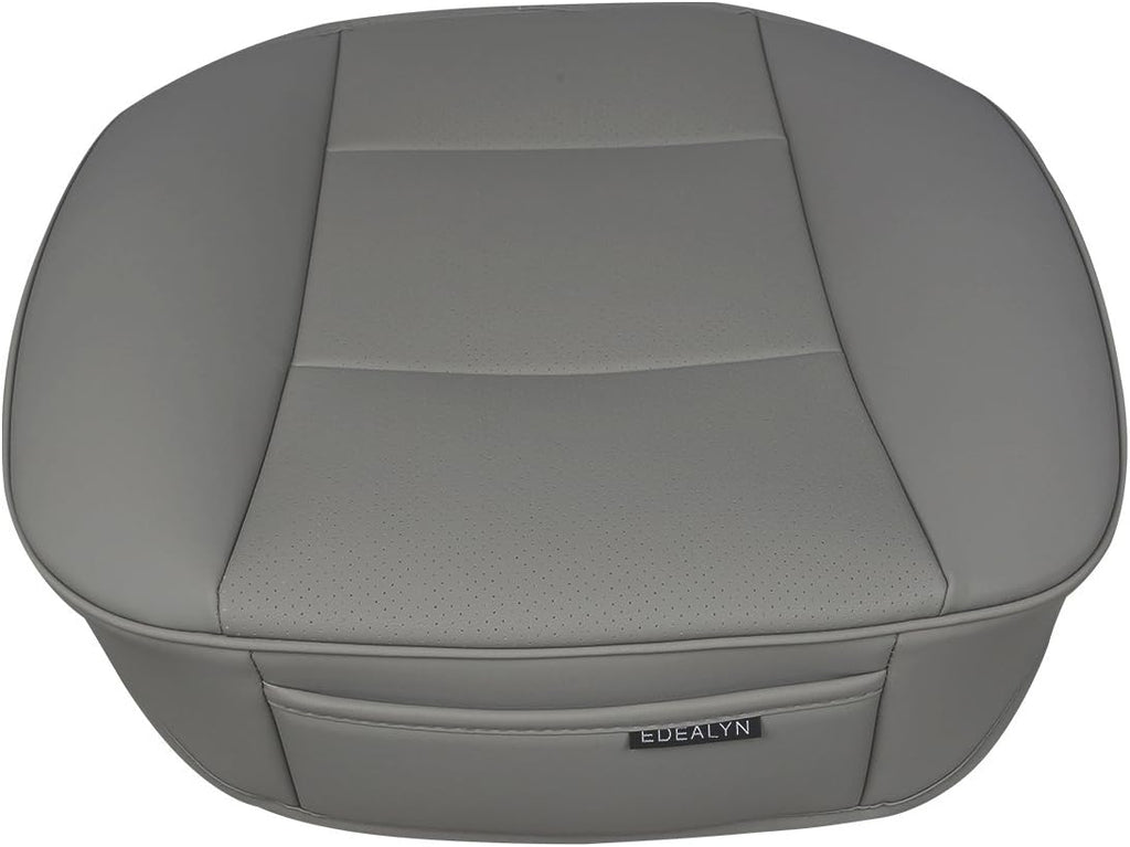 Ultra-Luxury PU Leather Car Cushion Car seat Cover for Most Four-Door Sedan&SUV,Single seat Cover Without backrest 1pcs(W20.5× D21×T 0.35 inch)