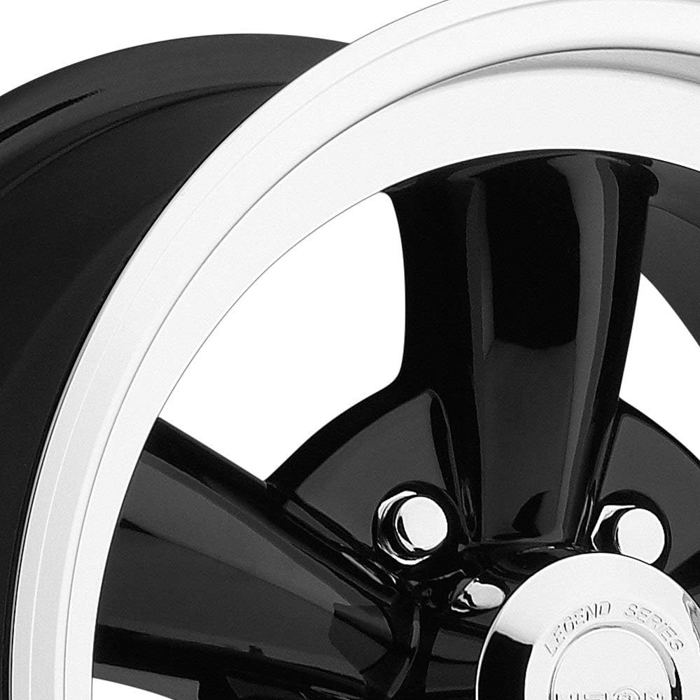 Vision 141 Legend5 Сustom Wheel - Gloss Black with Machined Lip 15" x 8", 0 Offset, 5x139.7 Bolt Pattern, 87.1mm Hub