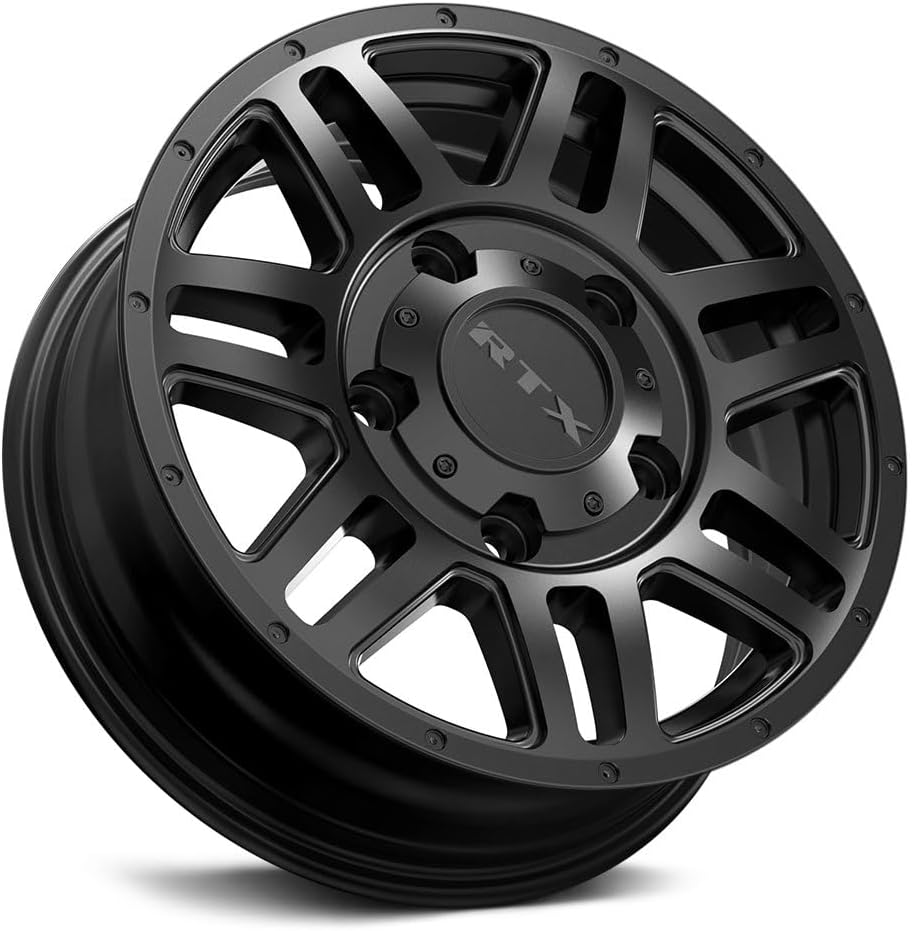 RTX ADVENTURE Custom Wheel - 16x6, 45 Offset, 5x160 Bolt Pattern, 65.1mm Hub - Satin Black Rim