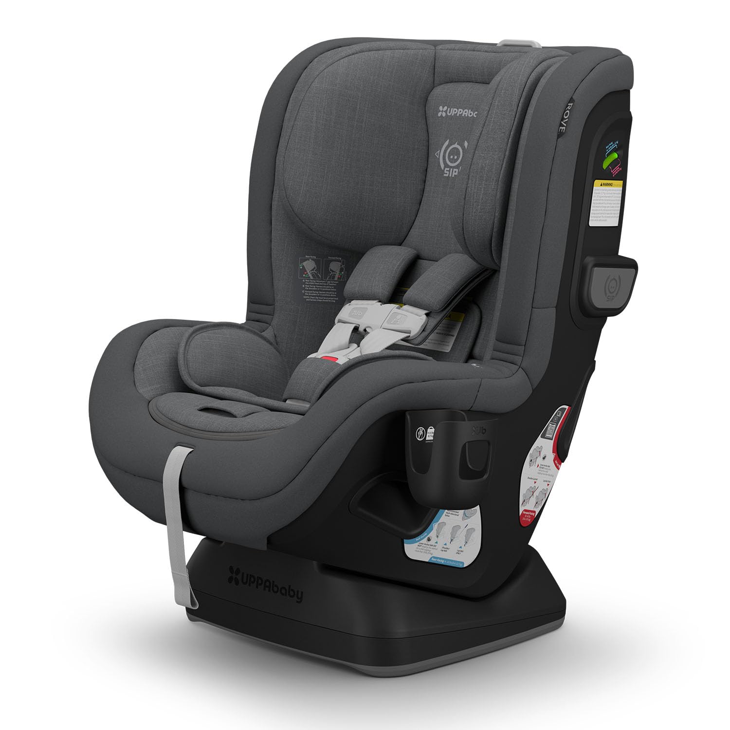 UPPAbaby Rove Convertible Car Seat - 2-in-1 Rear + Forward Facing - Quick + Secure 3-Step Install - Intuitive Safety Technology + Comfort Features - Cup Holder Included - Kavneer (Almond Mélange)