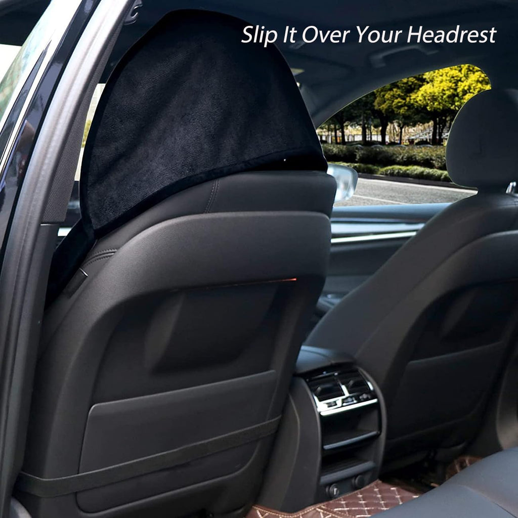 Waterproof Sweating Car Seat Cover for Post Gym Workout, Running, Swimming, Beach and Hiking, Universal Fit Non-Slip Bucket Seat Protector for Cars SUV Trucks, Machine Washable (2pcs Black)