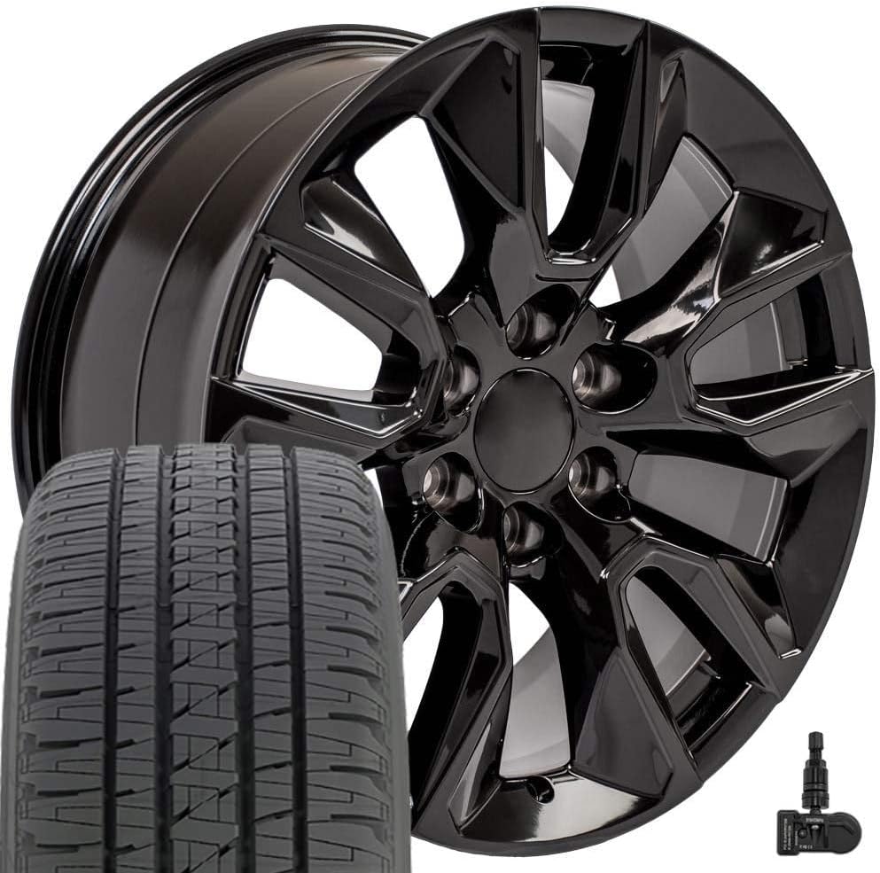 OE Wheels CV32 20x9 RST Style Wheels - Gloss Black Rims 20 Inch Set of 4, 6x139.7 Fits Silverado 1500 & GM Full Size SUVs