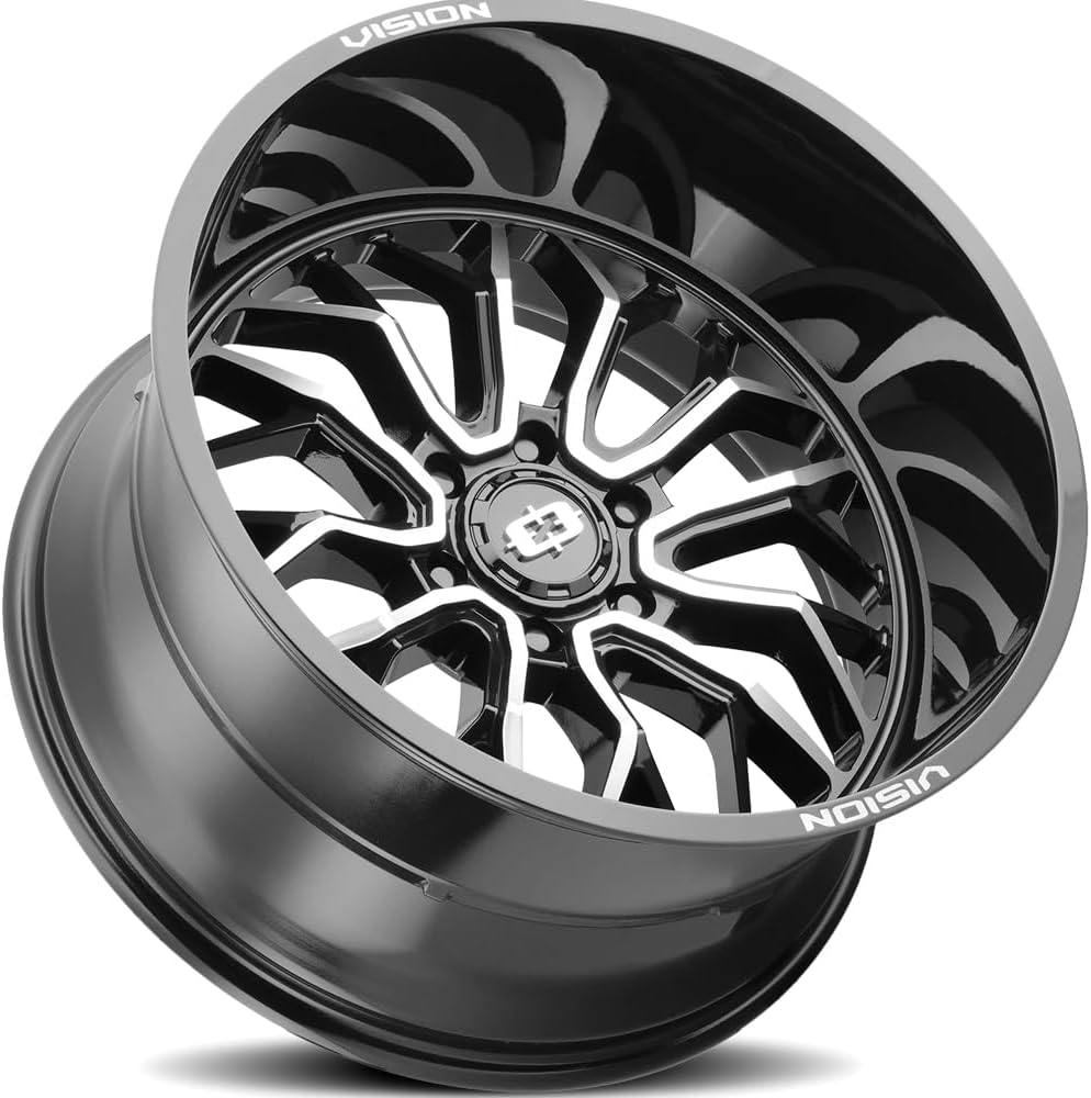 Vision 402 Riot 18x9 6x5.5" -12mm Black/Machined Wheel Rim 18" Inch