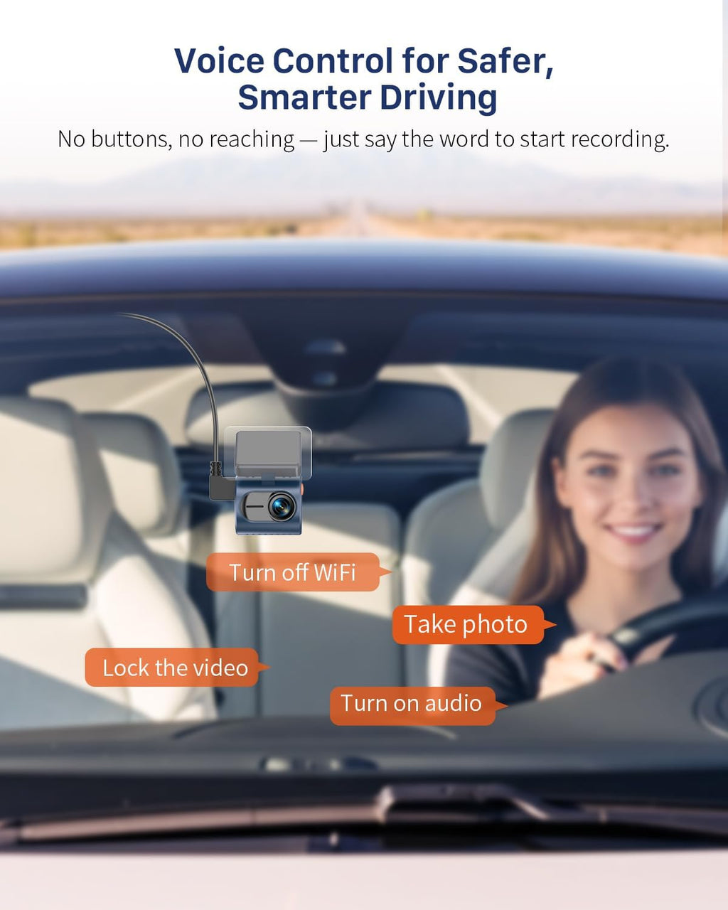 KAWA 2K Dash Cam for Cars with Voice Control - Stealth Display Tiny Dashcam Front Included 32GB Micro SD Card, Super Night Vision, 1296P QHD, G-Sensor, Built in WiFi & App Car Camera