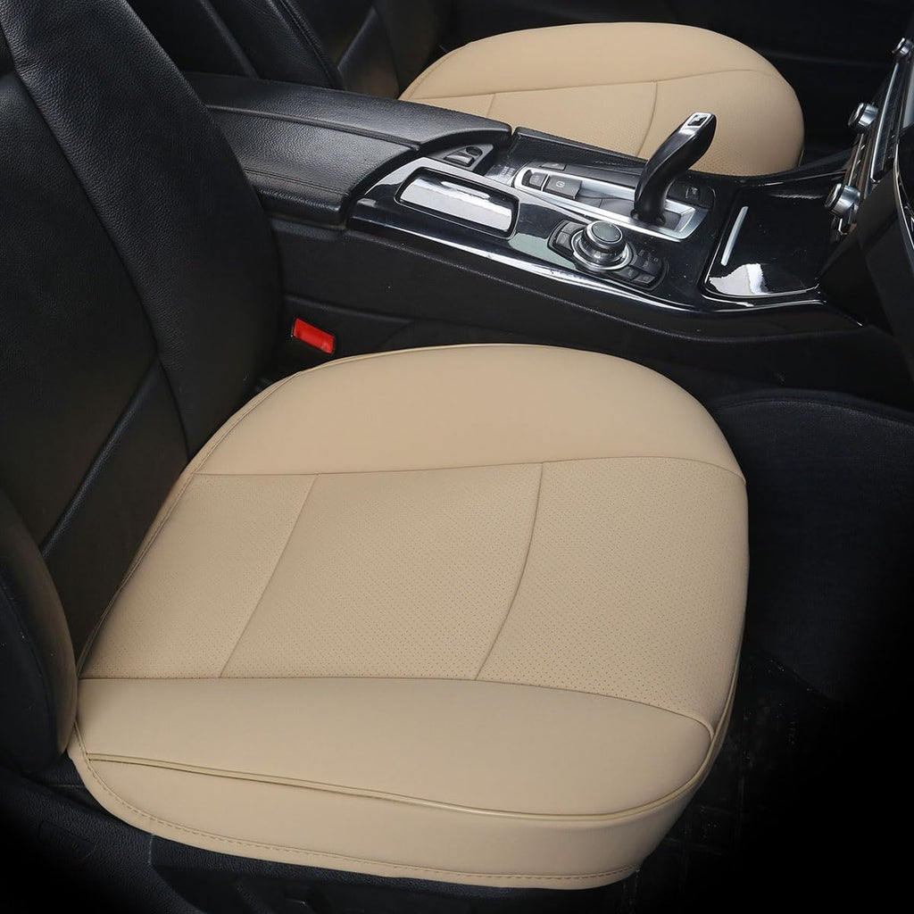 Ultra-Luxury PU Leather Car Cushion Car seat Cover for Most Four-Door Sedan&SUV,Single seat Cover Without backrest 1pcs(W20.5× D21×T 0.35 inch)