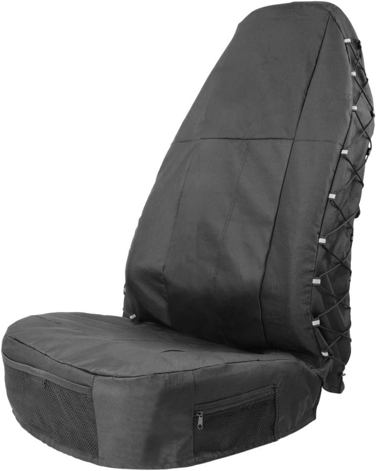 TIROL Front Car Seat Covers Waterproof Bucket Seat Cover Universal Heavy Duty High Back Seat Covers for Semi Truck, Cars, Trucks, Van, SUV, Pickup 1 Pack