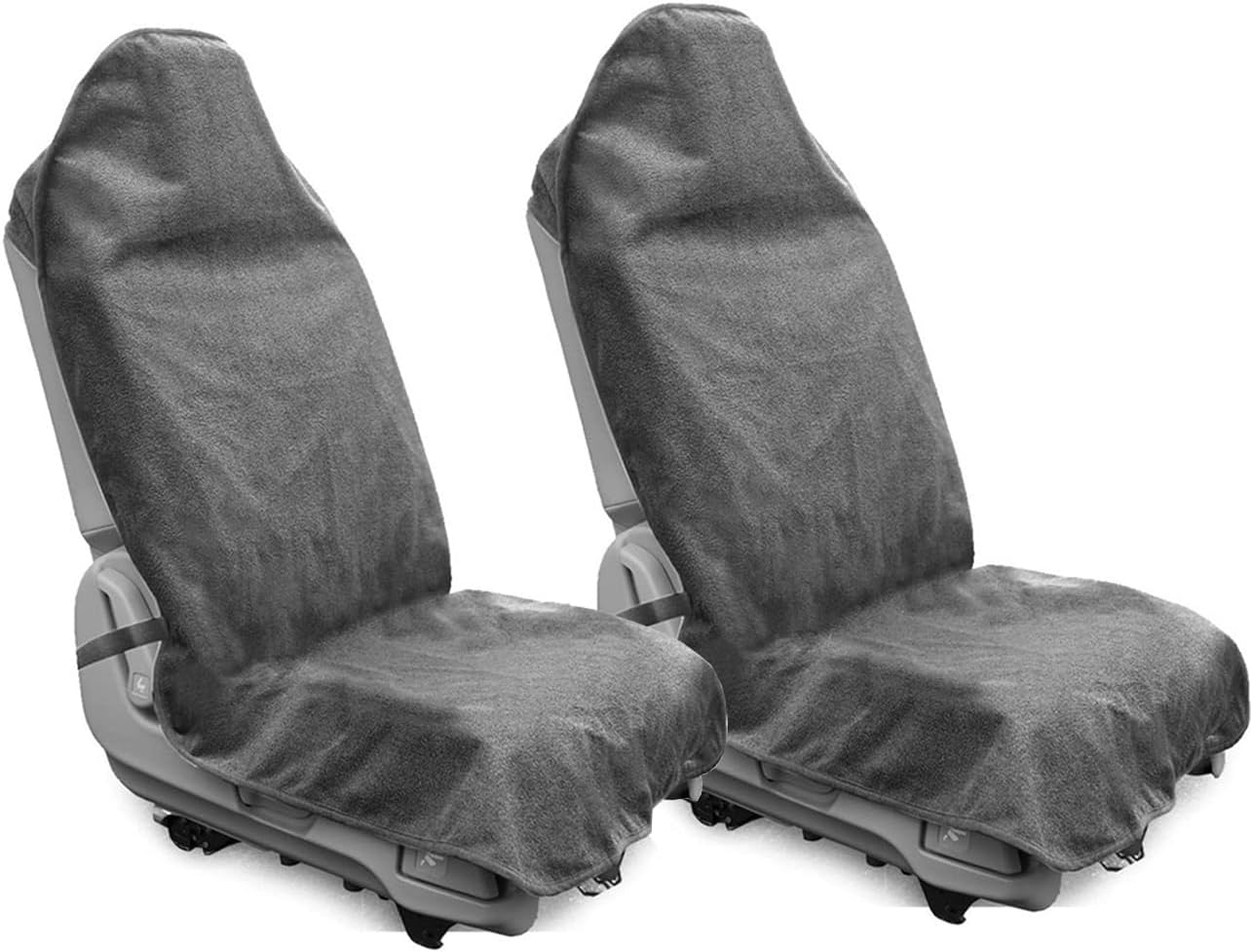 Waterproof Sweating Car Seat Cover for Post Gym Workout, Running, Swimming, Beach and Hiking, Universal Fit Non-Slip Bucket Seat Protector for Cars SUV Trucks, Machine Washable (2pcs Black)