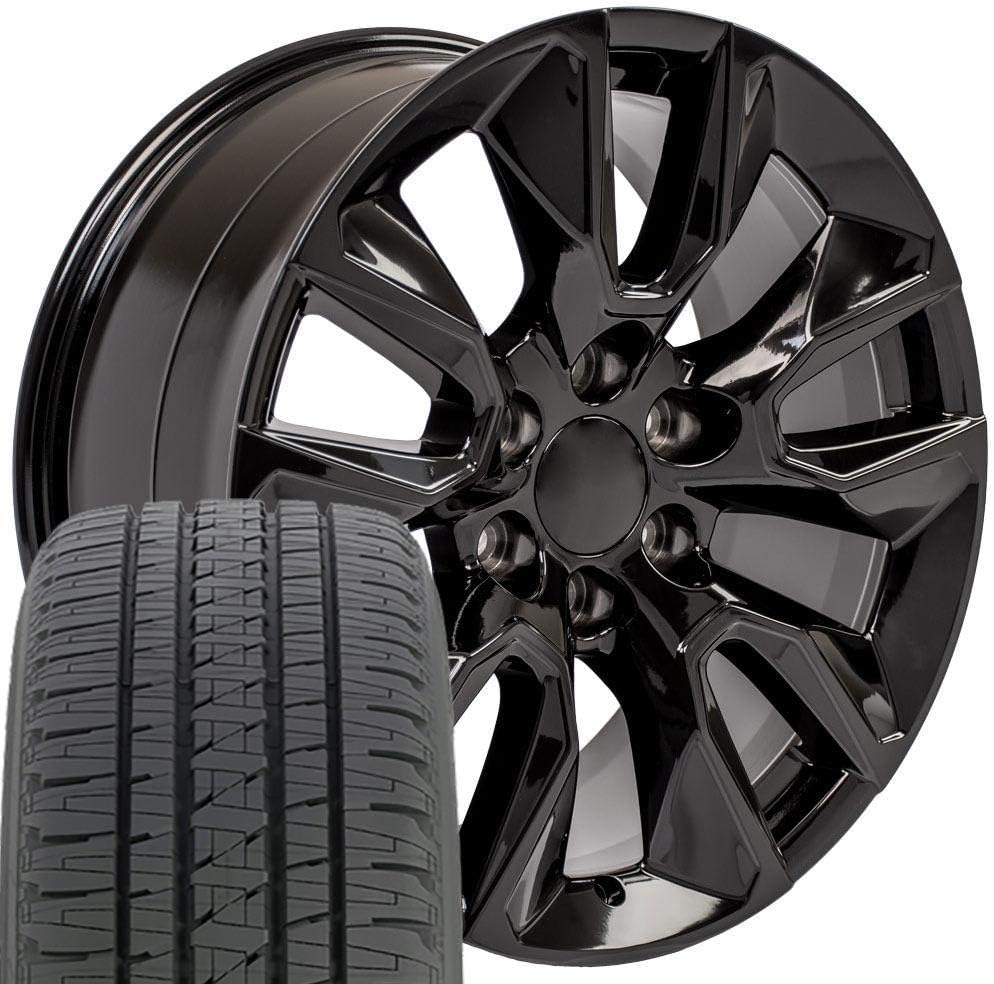 OE Wheels CV32 20x9 RST Style Wheels - Gloss Black Rims 20 Inch Set of 4, 6x139.7 Fits Silverado 1500 & GM Full Size SUVs