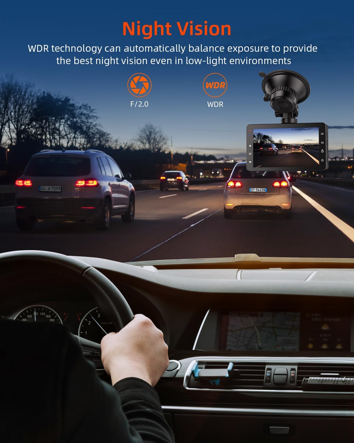 Dash Cam 1080P FHD Front Dash Camera for Cars, Dashcam with 176°Wide Angle, Night Vision, Parking Monitor,Loop Recording, G-Sensor,32G SD Card, Type C