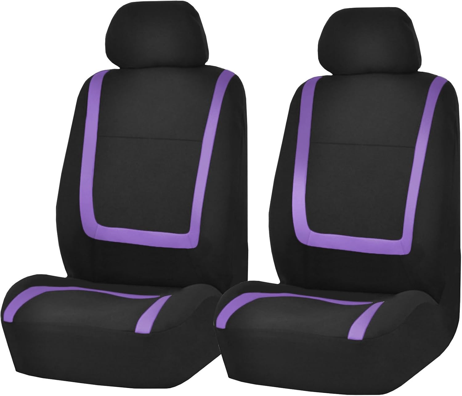TLH Automotive Car Seat Covers Unique Flat Cloth Car Seat Covers Front Set Only, Purple Seat Covers Universal Fit Seat Covers Interior Accessories Car Seat Protector for Cars, Auto, Trucks, SUV