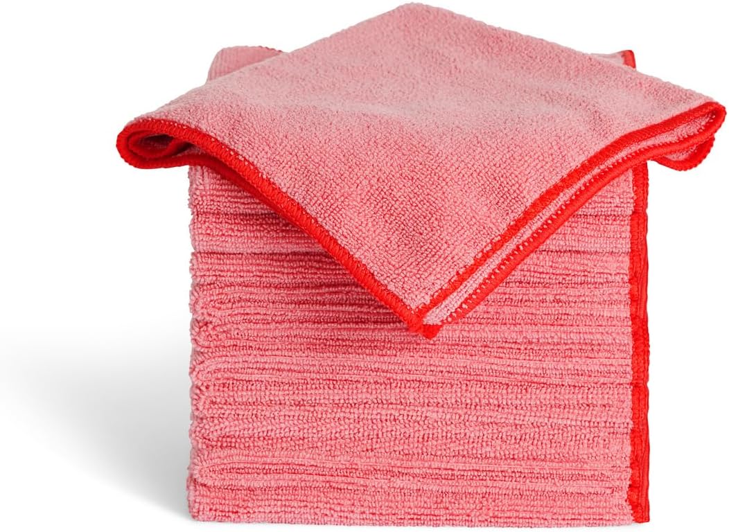 Rubbermaid Microfiber Cloth Towels 24 Pack 14"x14" Non-Scratch Reusable/Washable for Cleaning/Wiping/Polishing for Home/Kitchen/Car