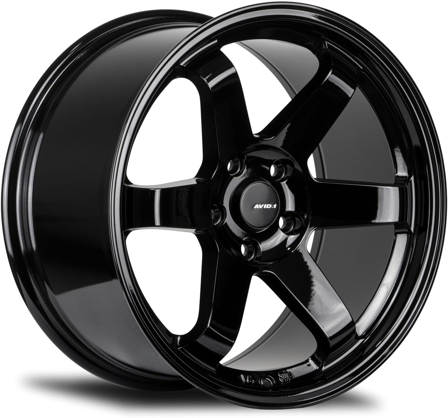 AVID.1 AV-06 Hyper Black 18x8.5 Custom Wheel – Fits 5x114 Bolt Pattern with +35 Offset – Lightweight Performance Alloy Wheel – Aggressive Street Style & Track-Ready Car Accessories