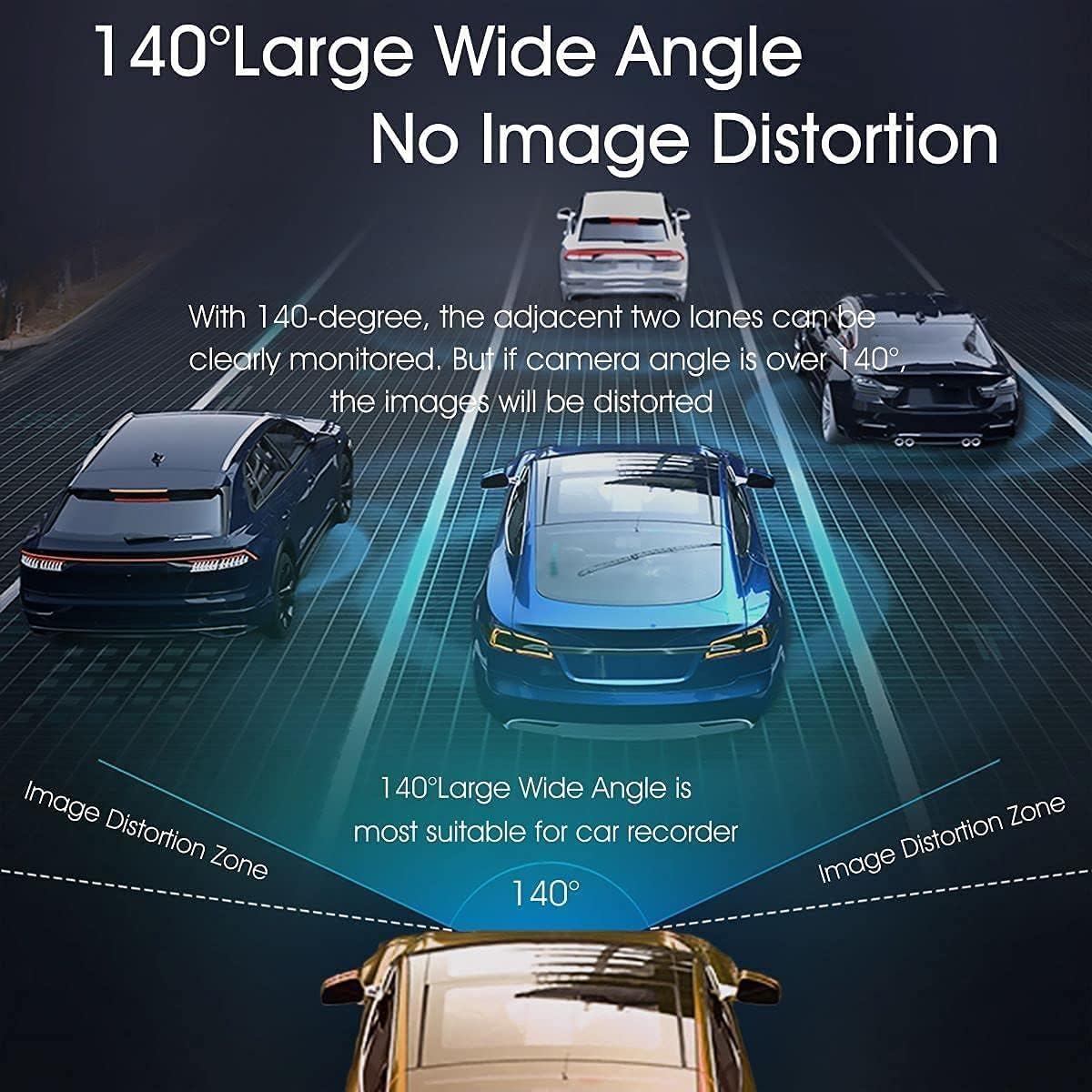 1080P Dash Camera for Car Front Dashcam Car Security Cam 3’’ Display 140°Wide Angle, Night Vision, G-Sonsor, Loop Recording