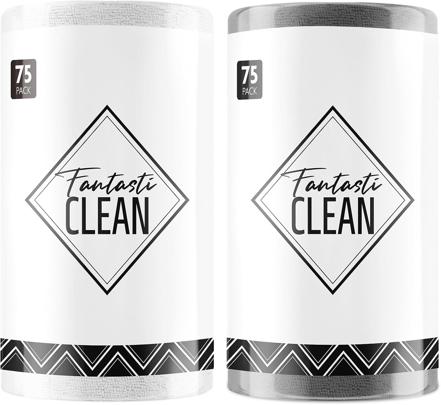 Fantasticlean Microfiber Cleaning Cloth Roll -75 Pack, Tear Away Microfiber Towels, 12" x 12", Reusable, Washable, Scratch Free, Ultra Absorbent Dishcloth for Home Supplies, Car, Pet, Kitchen (Beige)
