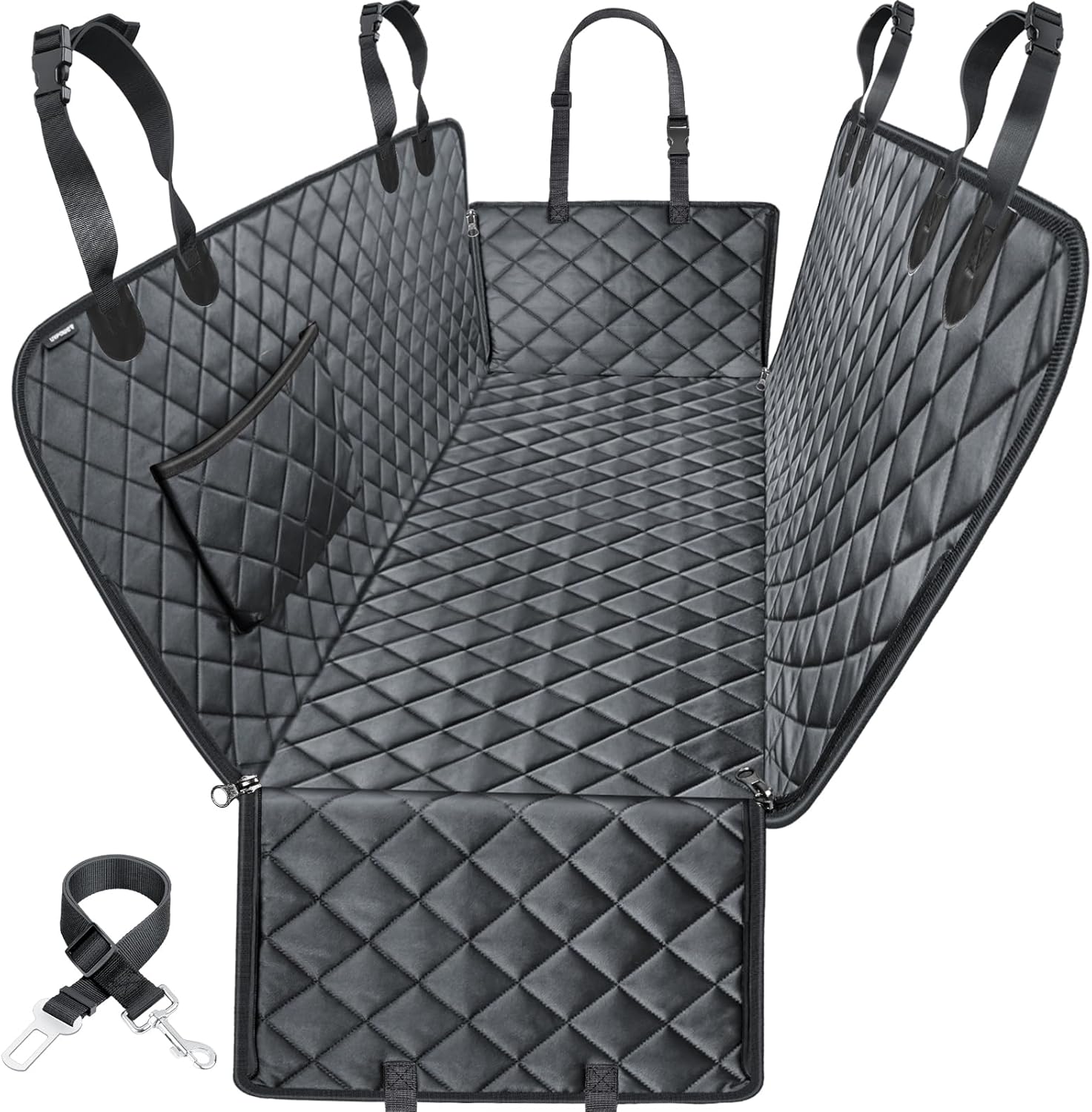 URPOWER Dog Seat Cover, 100% Waterproof Hammock 600D Heavy Duty Scratch Proof Nonslip Durable Soft Pet Back Seat Covers for Cars Trucks and SUVs