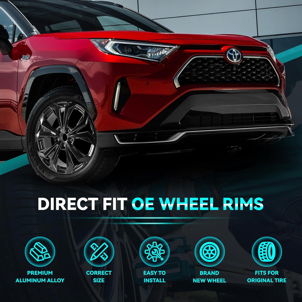 New 18x7" 18 Inch Premium Aluminum Alloy Wheel Rim Fits for Toyota RAV4 2022 2023 2024, ALY75279U35N, Direct Fit Replacement Wheel Rim