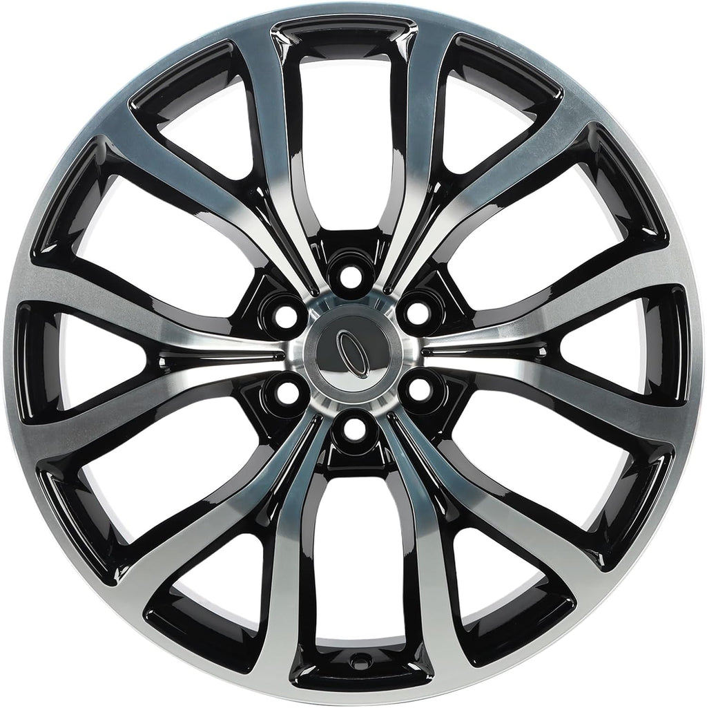 HOLUEKU New Single 22x9.5 inch 22 Inch 22x9.5&#34; Premium Aluminum Alloy Wheel Rim Fits for Ford F-150 Expedition F150 2004-2025, OEM Design Replacement Rim, Gloss Black