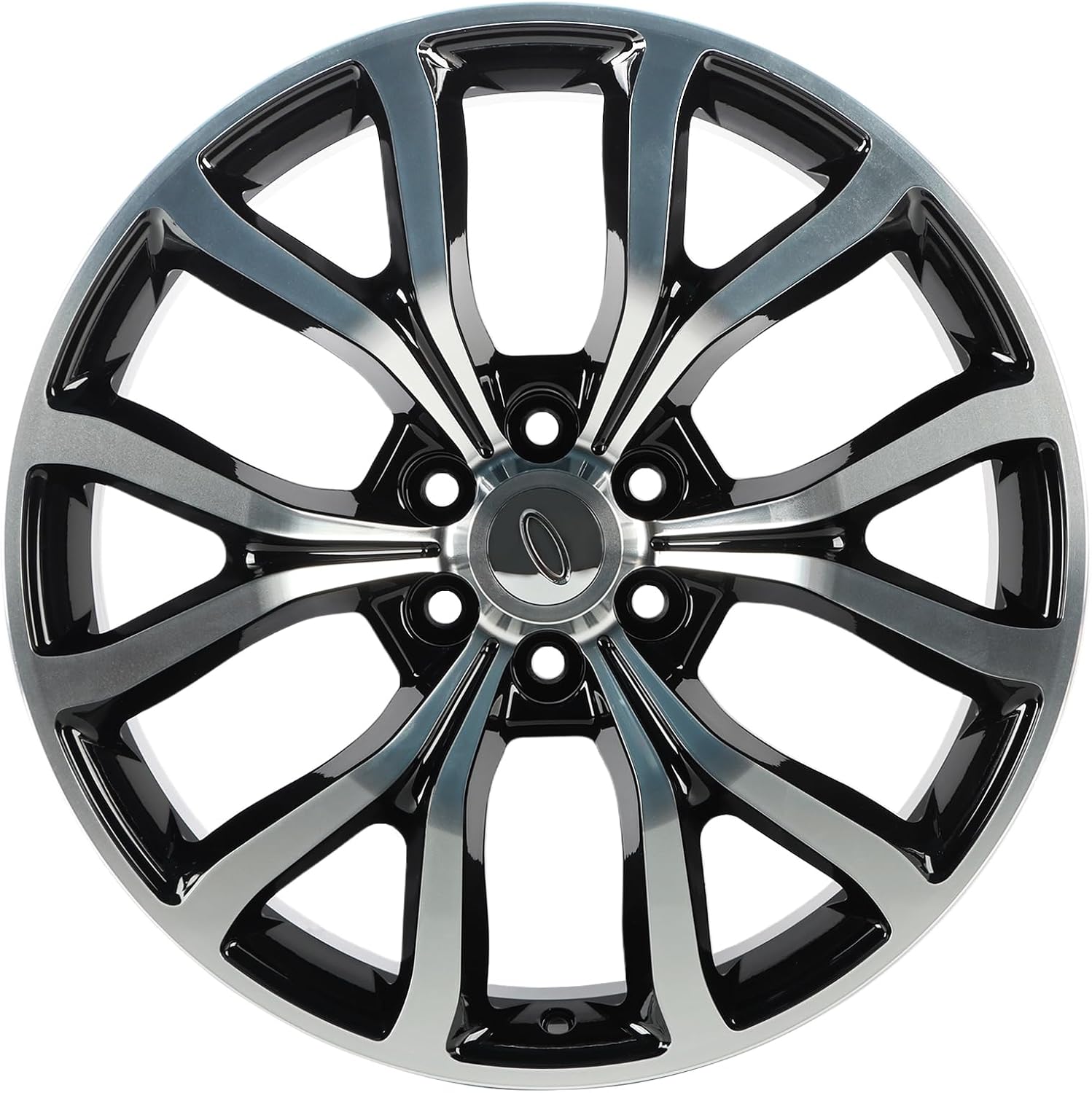 HOLUEKU New Single 22x9.5 inch 22 Inch 22x9.5&#34; Premium Aluminum Alloy Wheel Rim Fits for Ford F-150 Expedition F150 2004-2025, OEM Design Replacement Rim, Gloss Black