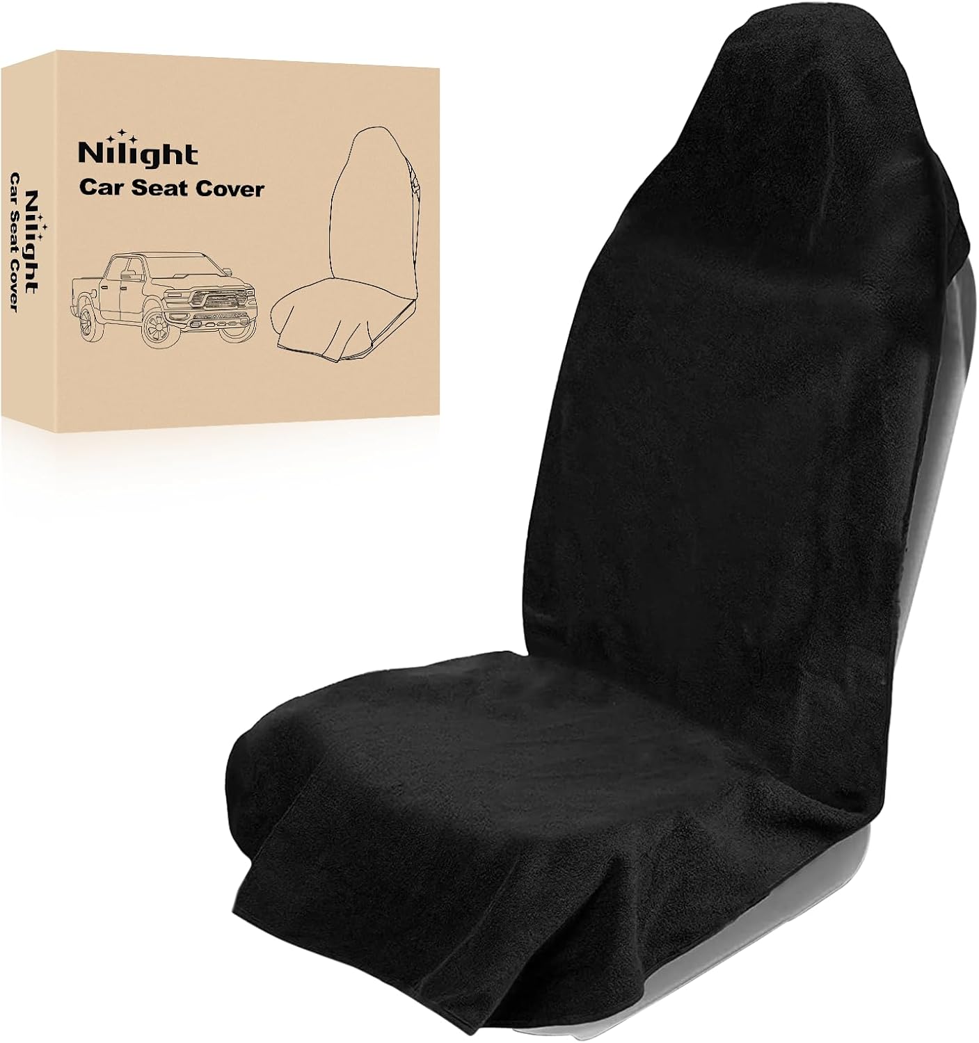 Nilight Car Seat Covers 2PCS Red Stripes Baja Saddle Blanket with Shoulder Pads Breathable Washable Striped Woven Airbag Compatible Universal for Cars SUV Truck Front Seat