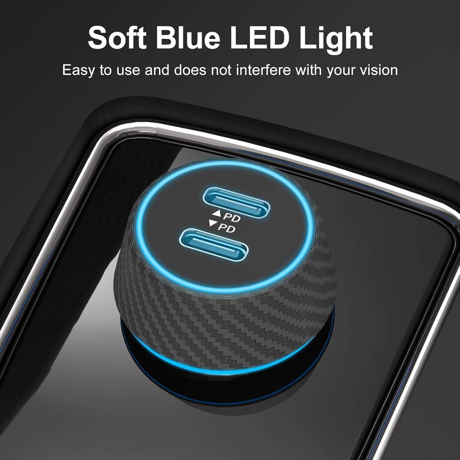 2 Pack 90W USB C Car Charger Super Fast Charging for iPhone 17 Pro Max/Air/16/15/iPad, Samsung Android Phone, Dual 45W PD Port Auto Accessories, 12V Cigarette Lighter Adapter with 3.3 ft Type C Cord