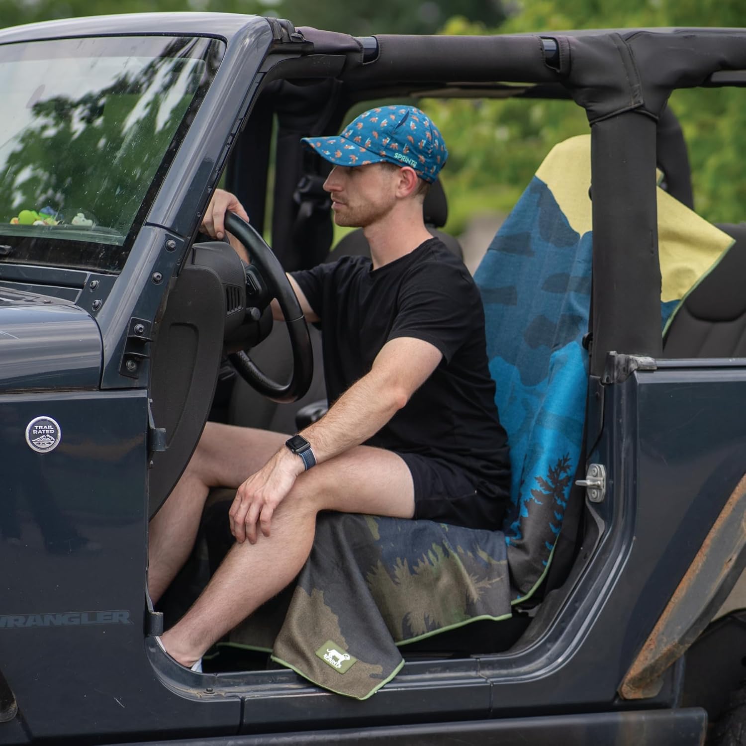 Sprints Athletic Running Towel, Full-Sized, Car Seat Cover - Performance Microfiber… (Out N Back)