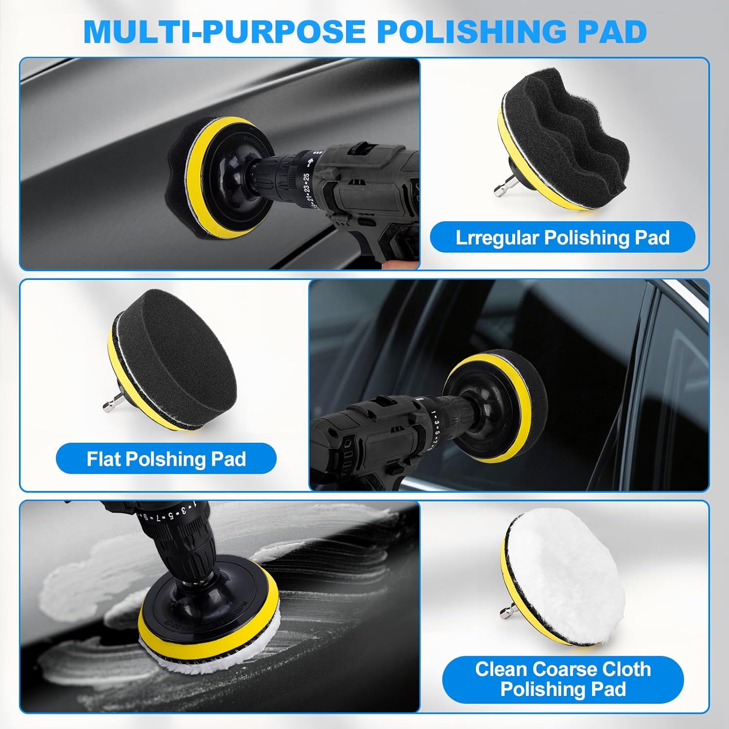 THINKWORK Car Detailing Kit, Car Detailing Brush Set, Car Cleaning Drill Brush Kit with Extension Pole, Professional Auto Detailing Supplies for Automobile Interior Exterior Wheels