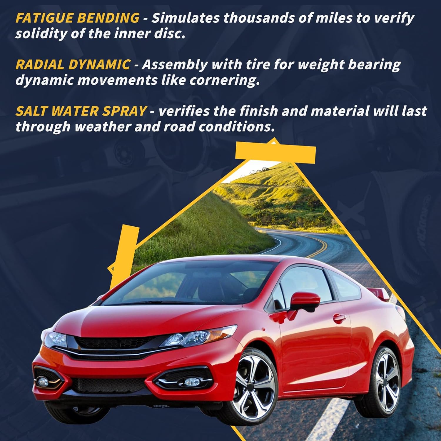 18" NEW Single 18X7.5 18 Inch Black Wheel Rims Fit For 2014 2015 Honda Civic OEM Design Replacement Rim