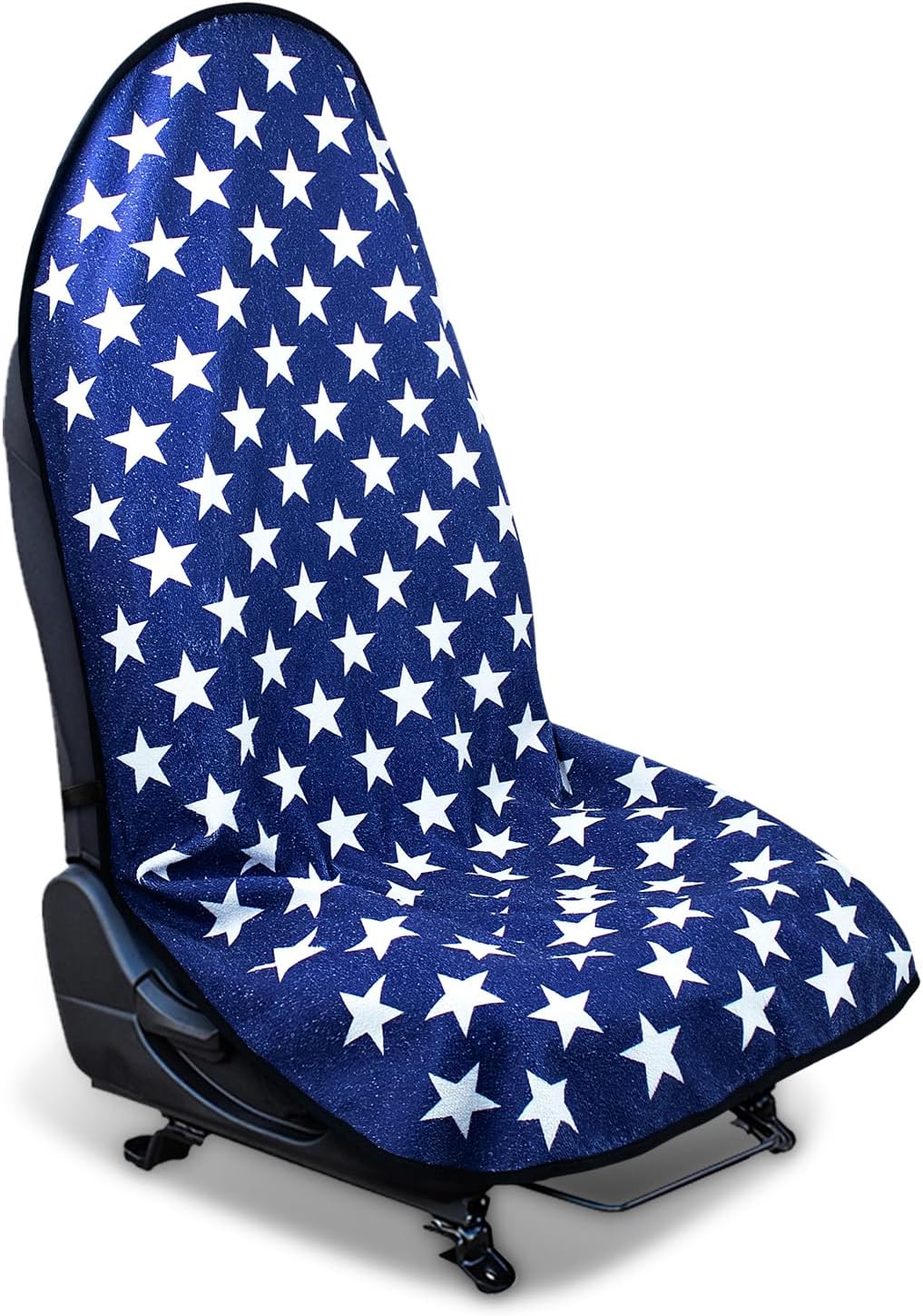 Waterproof Sweating Car Seat Cover for Post Gym Workout, Running, Swimming, Beach and Hiking, Universal Fit Non-Slip Bucket Seat Protector for Cars SUV Trucks, Machine Washable (2pcs Black)