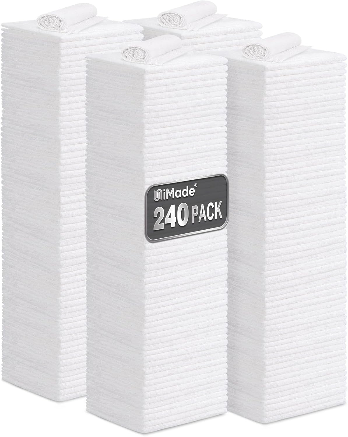 Microfiber Cleaning Cloth, 100PK Commercial Grade Work Rags Microfiber Towels for Cars Cleaning Rags Bulk Detailing Cloth for Automotive Bar Mechanic Restaurant Garage, 11.5"x11.5", Multicolor