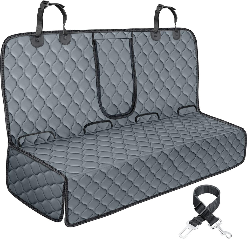 URPOWER Dog Car Seat Cover for Back Seat - Waterproof Bench Seat Cover Fits Middle Armrest for Cars, SUVs & Small Trucks, Nonslip Backseat Dog Covers Rear Seat Protector for Pets and Child