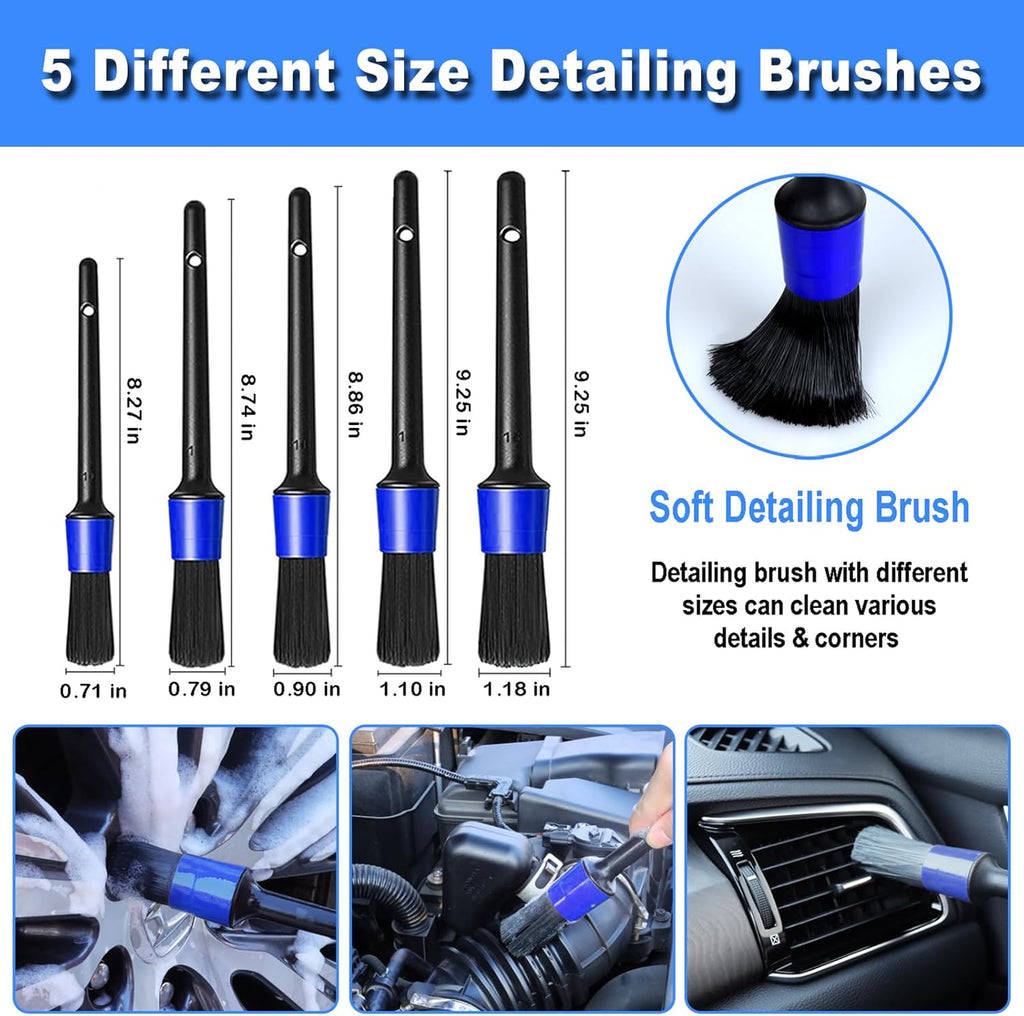 Windshield Cleaner Tool, 15Pcs Car Interior Detailing Kit, Car Cleaning Kit Interior Cleaner, Car Detailing Brushes, Car Cleaning Gel, Car Cleaning Supplies Tools Accessories for Women, Men, Interior