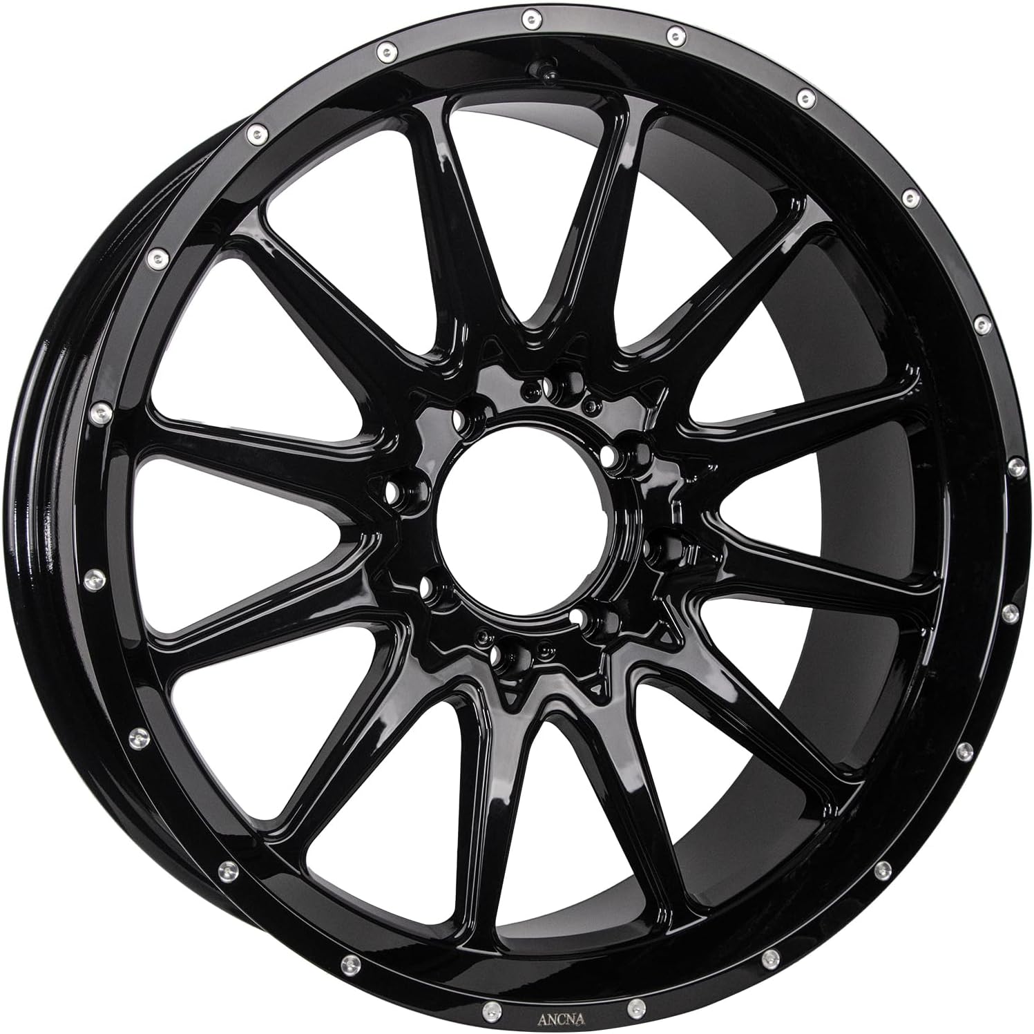 20"x8" Wheel Rim 4x136/156 Premium Aluminum Alloy Rim with Black Spokes, Center Bore-110.18mm Wheel Load Raiting - 1200 LBS,+0 mm Offset