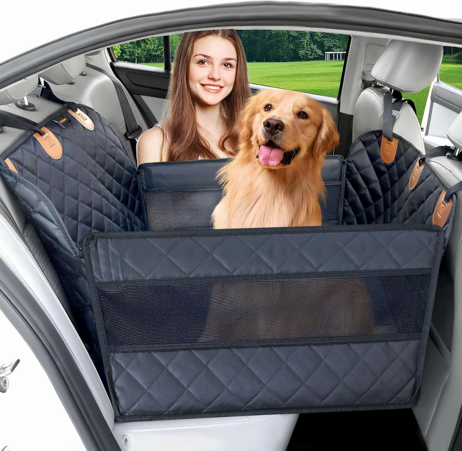 Paw Jamboree 2PCS Dog Car Front Seat Covers Scratch-Proof Pet Car Seat Cover Non-Slip Car Seat Protector for Dogs Bucket Seat Cover for Trucks, Cars & SUVs