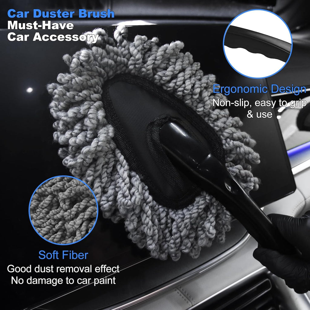 10PCS Car Detailing Cleaning Kit Interior Cleaner, Car Detailing Brushes, Car Duster, Car Cleaning Gel, Microfiber Cleaning Cloth, Car Accessories Essentials Supplies Tools for Auto,Truck, Interior